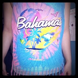 Tye-Dye Bahamas crop top with Fringe 🥳🥳🌞🌜